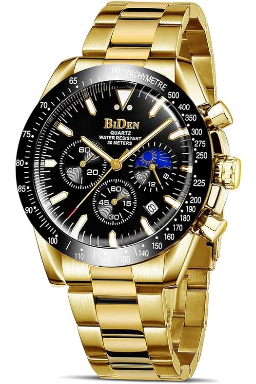 Reloj de Lujo para Hombre con Cronógrafo y Correa de Cuero Genuino