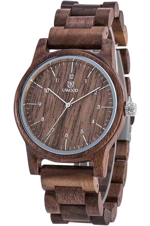 Reloj de Madera Natural: Elegancia y Estilo en tu Muñeca con este Reloj Analógico de Hombre.