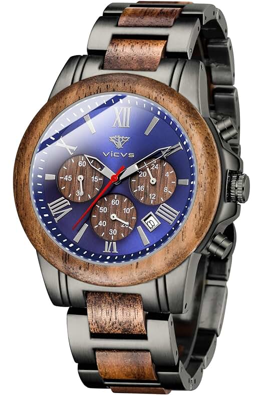 Reloj de Madera para Hombres VICVS: Elegante, Duradero y Hecho a Mano.