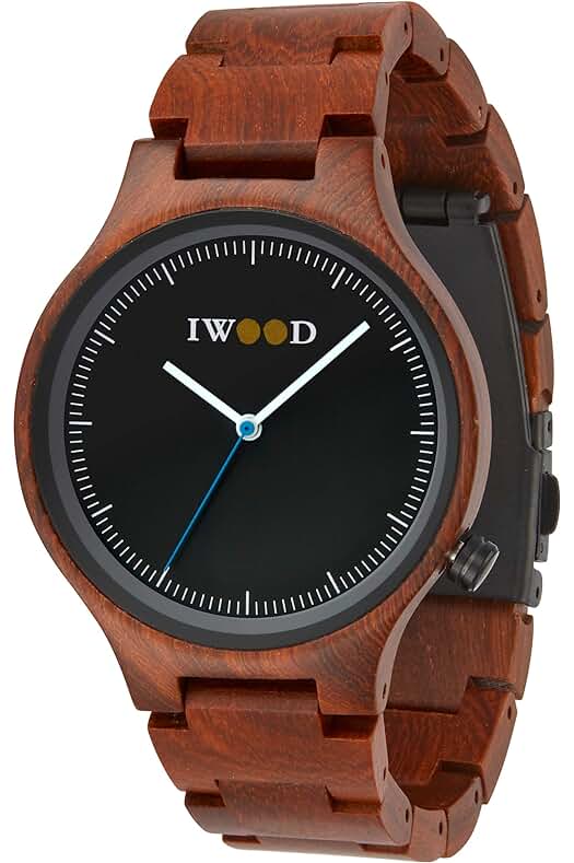 Reloj de madera unisex: elegante y sostenible, ideal para cualquier ocasión.