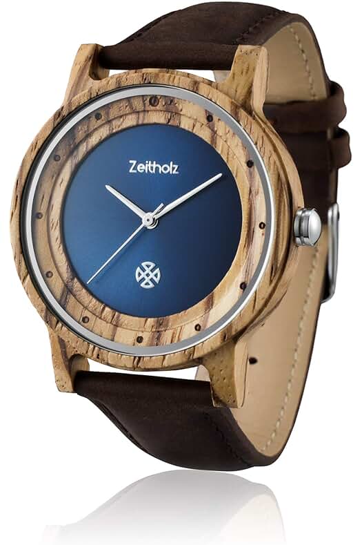 Reloj de Madera Unisex - Modelo Eibenstock de Zeitholz, Hecho a Mano con Madera Natural