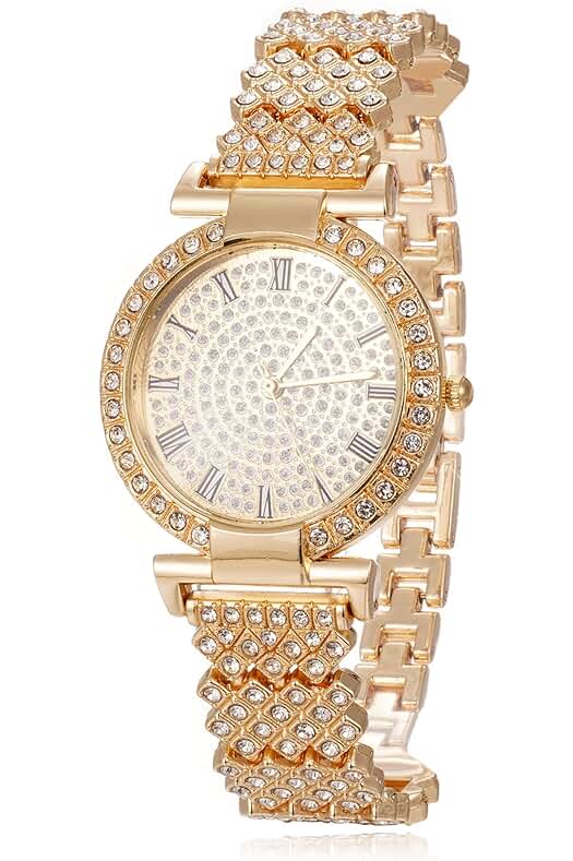 Reloj de Oro con Diamantes para Mujer: Elegante y Sofisticado Accesorio de Lujo.