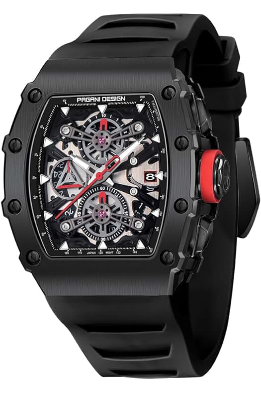 Reloj de pulsera para hombre con movimiento de cuarzo y caja de acero inoxidable.