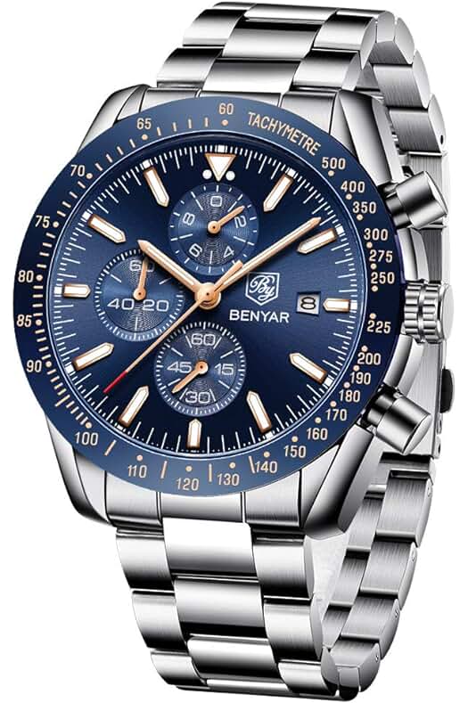 Reloj de Pulsera para Hombre de Cuero Impermeable con Cronógrafo - Elegante Regalo
