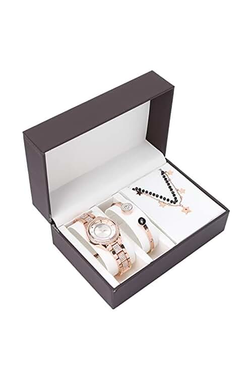 Reloj de Pulsera para Mujer con Diseño Elegante y Detalles en Oro Rosa