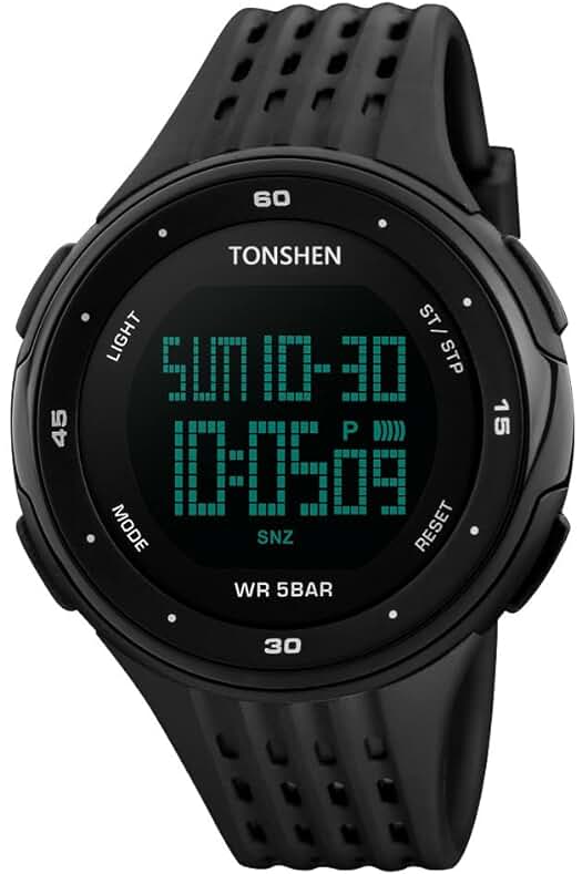Reloj Deportivo LED TONSHEN Unisex con Resistencia al Agua de 50M y Diseño Militar