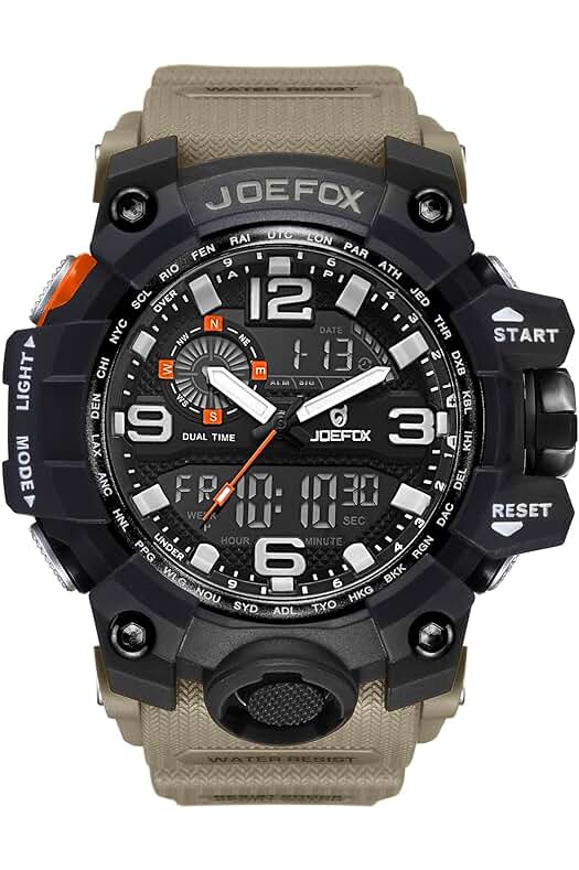 Reloj Deportivo para Hombres: Estilo Militar con Pantalla Digital LED