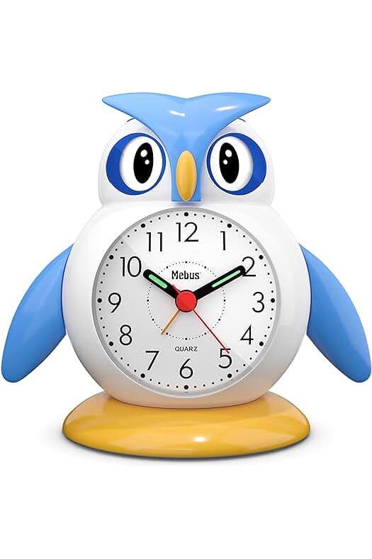 Reloj Despertador Analógico Búho Blanco - Despiértate con estilo y encanto.