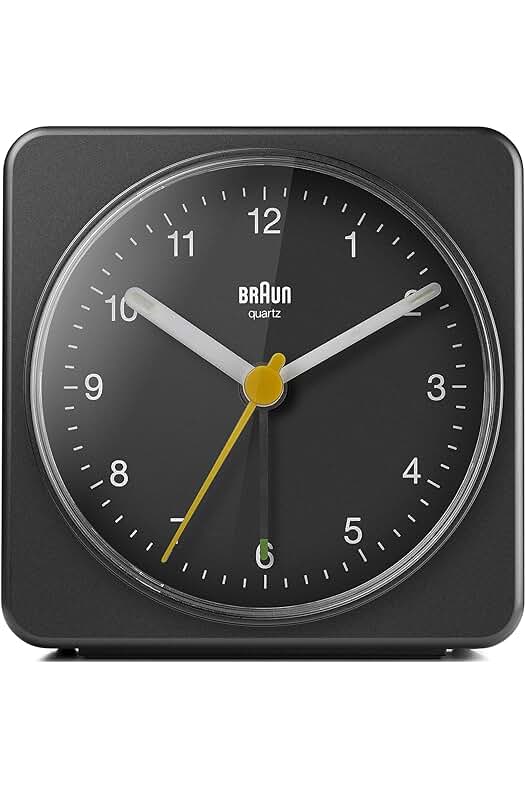Reloj despertador analógico: Braun BC-03-B - Diseño clásico y funcional para un despertar perfecto.