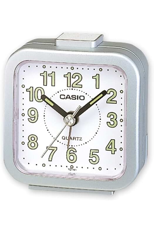 Reloj Despertador analógico Casio 10678 TQ-141-8D - Gris: Despiértate con estilo.
