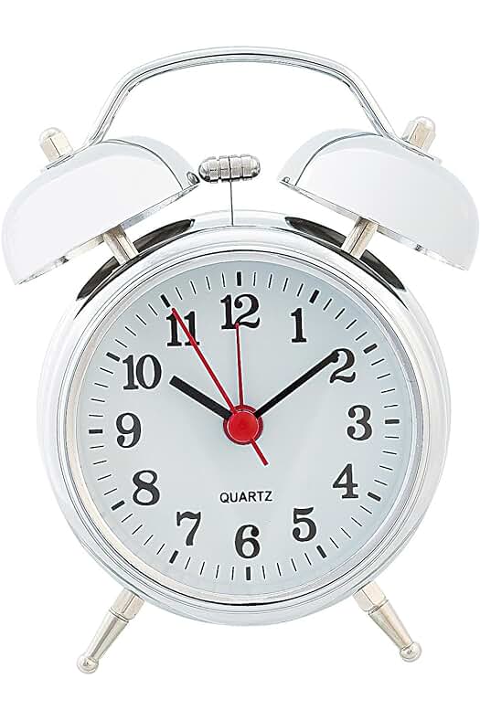 Reloj Despertador Retro - Despertador de Campana Ruidoso con Impulsión de Cuarzo