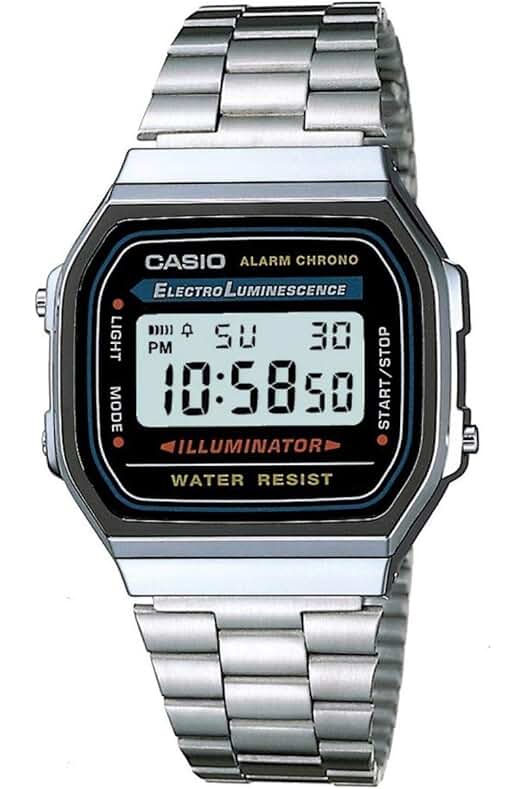 Reloj digital Casio A168WA-1YES: El reloj digital perfecto para tu estilo y funcionalidad.