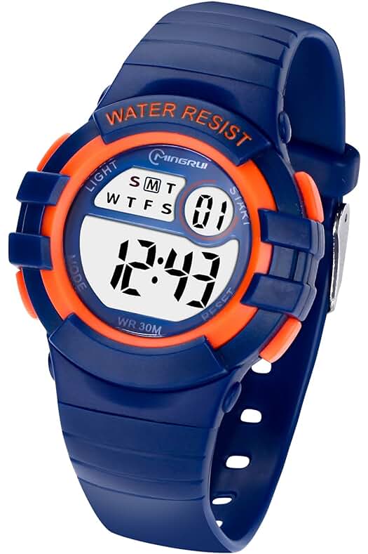Reloj digital para niños: diseño resistente al agua, pantalla LED y funciones multifunción.