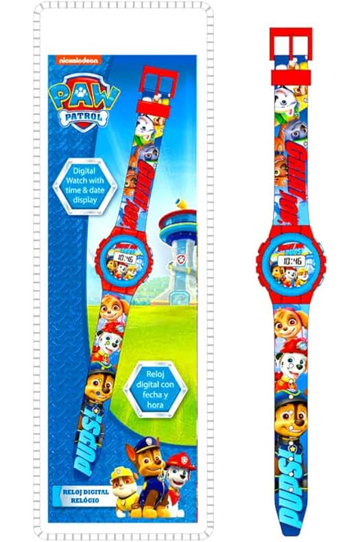 Reloj digital Paw Patrol para niños: diversión y estilo en un solo accesorio.