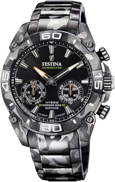 Reloj Festina Hombre F20545/1 Smartwatch de Acero Inoxidable 316l con Correa Negra