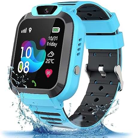 Reloj GPS para niños con llamada SOS, cámara y juegos - Regalo de cumpleaños perfecto.