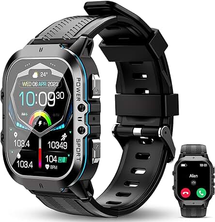 Reloj Inteligente OUKITEL BT20 para Hombre con Llamadas Bluetooth y Asistente de Voz.