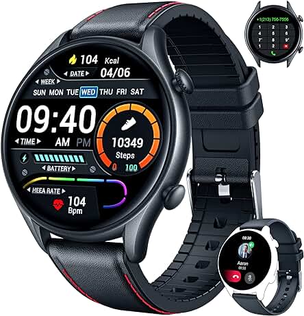 Reloj inteligente para hombre con pulsómetro y funciones deportivas avanzadas.