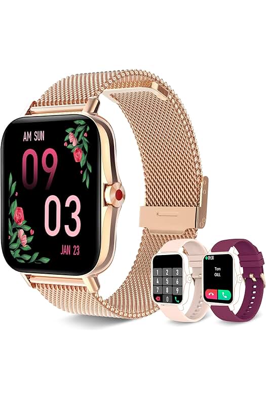 Reloj inteligente para mujer con llamadas y seguimiento de salud - Smartwatch Iaret Mujer