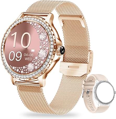 Reloj inteligente para mujer con seguimiento menstrual, pulsómetro y 20 modos deportivos.