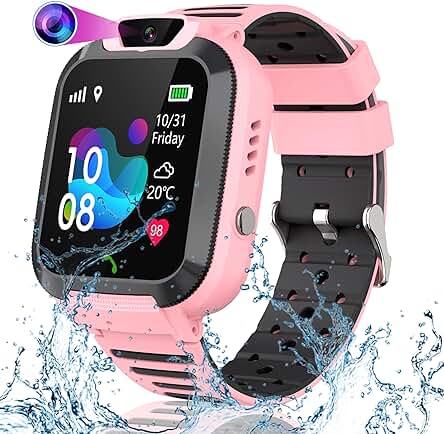 Reloj Inteligente para Niños con GPS, Impermeable y con Funciones de Seguridad y Diversión.