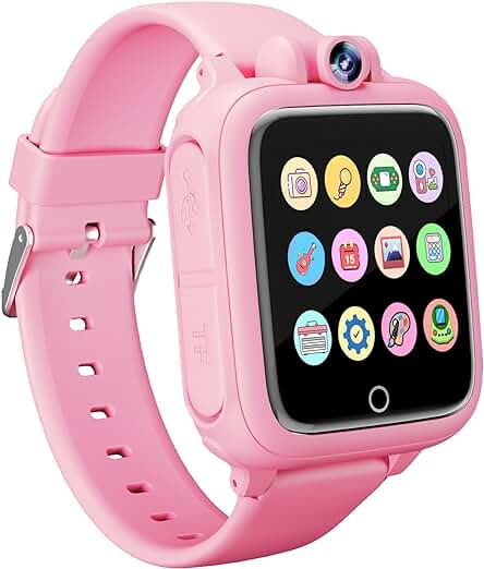 Reloj inteligente para niños con juegos, cámara giratoria y pantalla táctil HD. Perfecto regalo infantil.