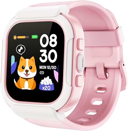 Reloj inteligente para niños en rosa: una forma divertida y segura de mantenerse conectado.
