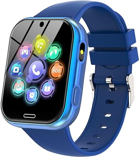 Reloj Inteligente para Niños - Smartwatch con Podómetro, Juegos, Llamadas, SOS, Música y Linterna