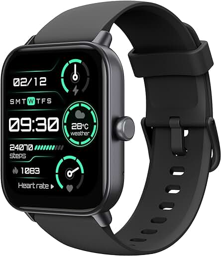 Reloj Inteligente Unisex TOOBUR con Alexa, 100 deportes, llamadas, podómetro, pulsómetro, IP68, compatible Android/iPhone.