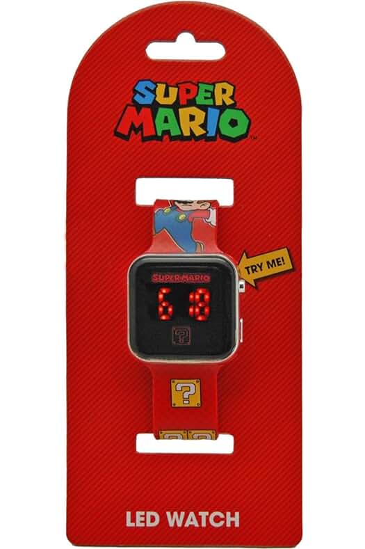 Reloj LED Super Mario: Divertido reloj inspirado en Super Mario para niños.