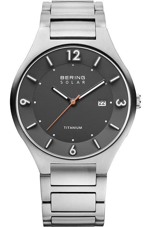 Reloj Solar BERING de Colección con Pulsera de Titanio y Cristal de Zafiro