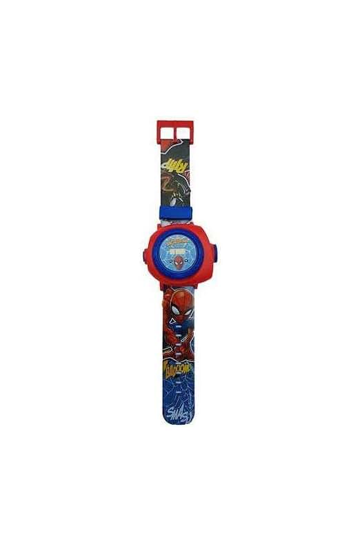 Reloj Spider-Man para niños con pantalla digital y 20 proyecciones - Rojo y Azul