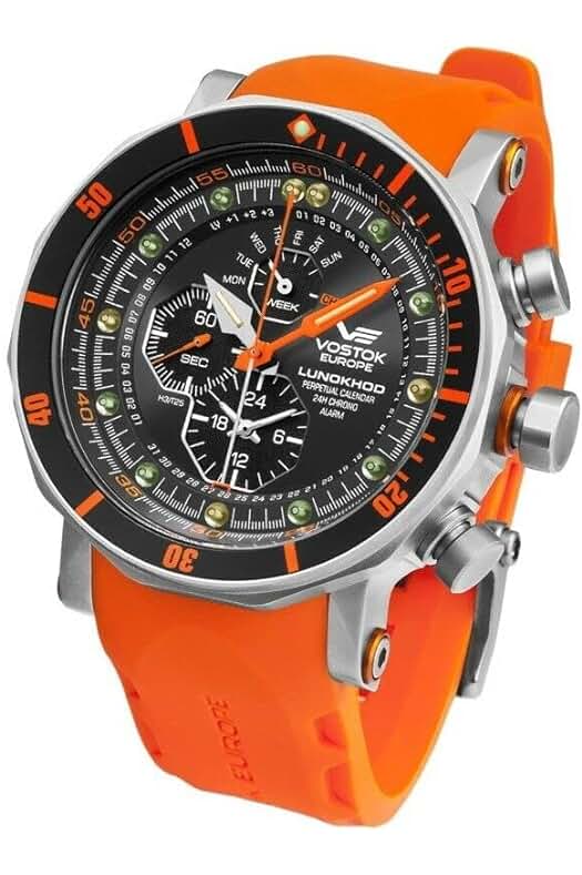 Reloj Vostok Europe Lunokhod 2: Calendario perpetuo, alarma y precisión de cuarzo.
