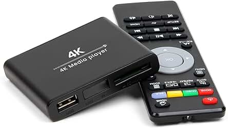 Reproductor multimedia digital 4K con capacidad para tarjetas USB y microSD