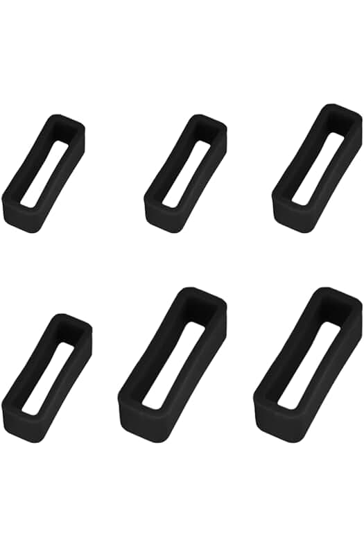 Retenedor de Correa de Reloj de Silicona - Pack de 6 Piezas en 18/20/22mm