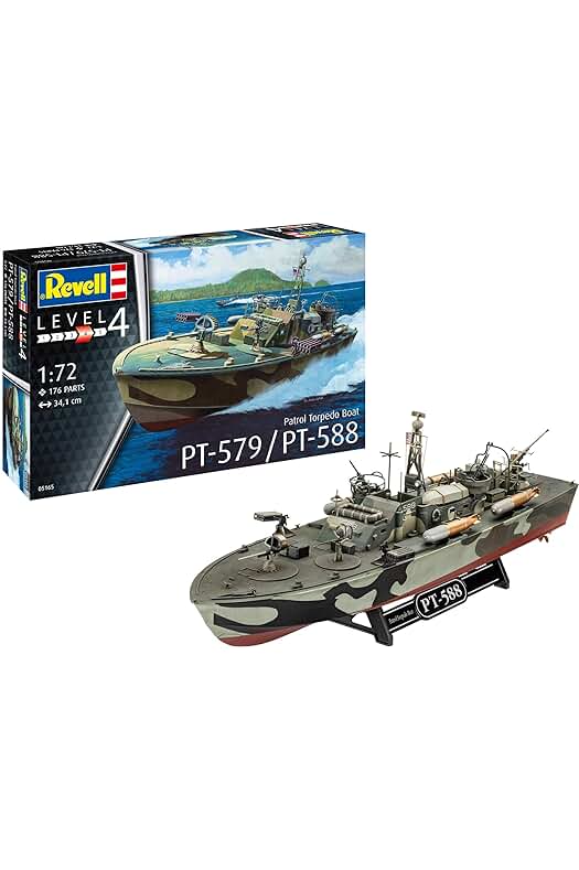 Revell-Patrol Torpedo Boat PT-588/PT-57, escala 1:72 Kit de Modelos de Plástico