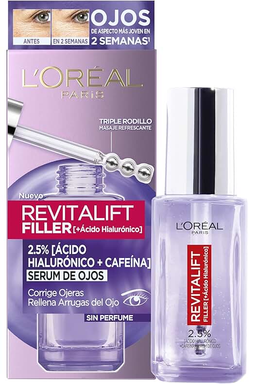 Revitalift Filler Sérum de Ojos con Ácido Hialurónico y Cafeína para una mirada rejuvenecida