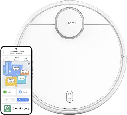 Robot Aspirador Xiaomi S12 - Navegación láser inteligente, succión de 4000 Pa, limpieza en Zigzag.
