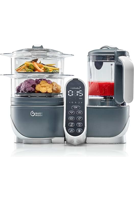 Robot de cocina para bebés Babymoov Nutribaby(+), todo en uno, ideal para alimentación saludable
