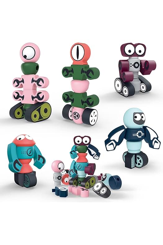Robots Magnéticos: Juego Educativo de Construcción para Niños de 3 a 9 años
