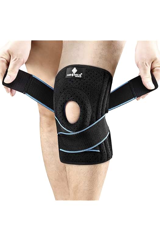 Rodilleras Deportivas NEENCA: Estabilizadores Laterales, Gel de Rótula, Ajustable - Ideal para Artritis, Deporte.