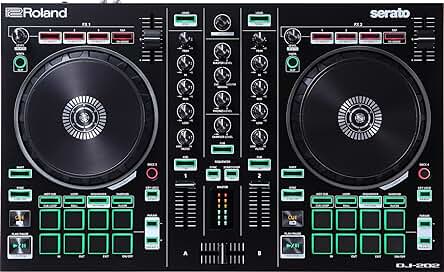 Roland DJ-202: El controlador de DJ perfecto con cuatro decks y dos canales para Serato DJ Lite