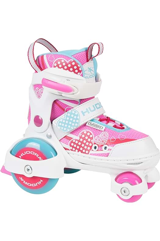 Rollschuhe ajustables Hudora My First Quad Girl para niñas de tallas 26-33.