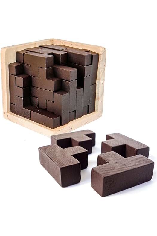 Rompecabezas 3D de Madera - Diviértete y Desarrolla tus Habilidades con Este Juguete Educativo.