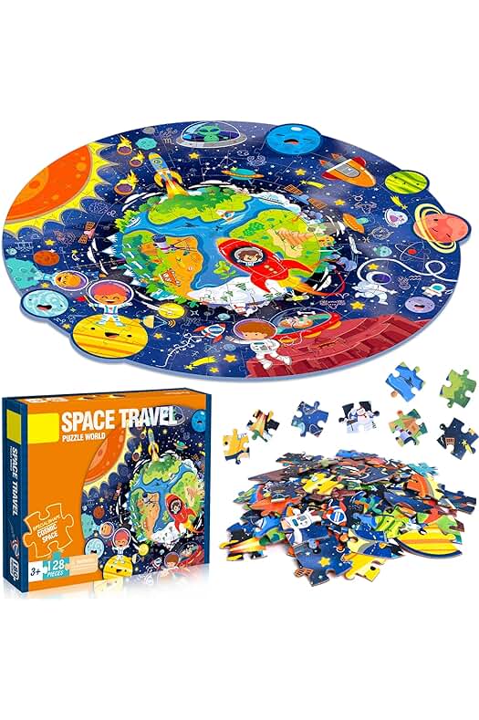 Rompecabezas Infantil del Universo - 128 Piezas para Niños (Animales, Juegos, Puzzle Jigsaw)