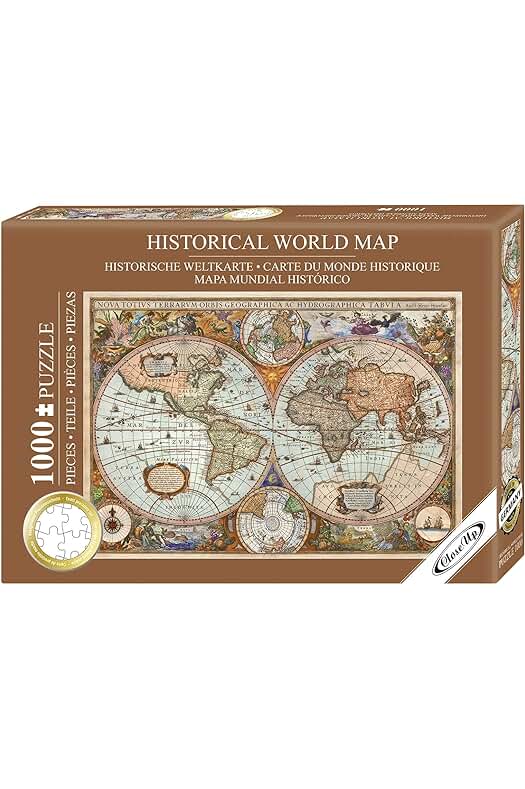 Rompecabezas Mapa Mundial Histórico - Aimee Stewart [1000 Piezas] para amantes de la historia.