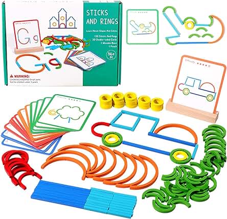 Rompecabezas Montessori de Madera: Juego Educativo Interactivo para Niños, 120 Piezas de Colores