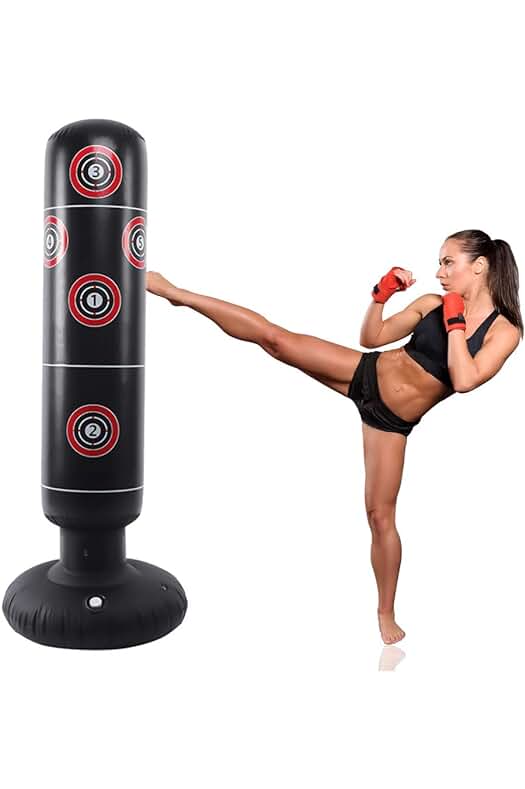 Saco de Boxeo Hinchable LncBoc: Divertido y Resistente para Niños y Adultos