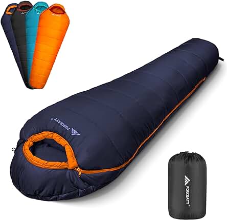 Saco de dormir compacto para camping y trekking, resistente al agua y al desgarro