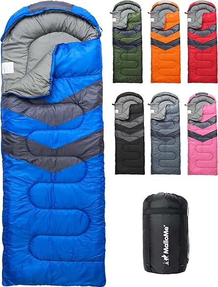 Saco de Dormir Ultraligero MalloMe - Equipo Compacto y Ligero para Senderismo y Acampar